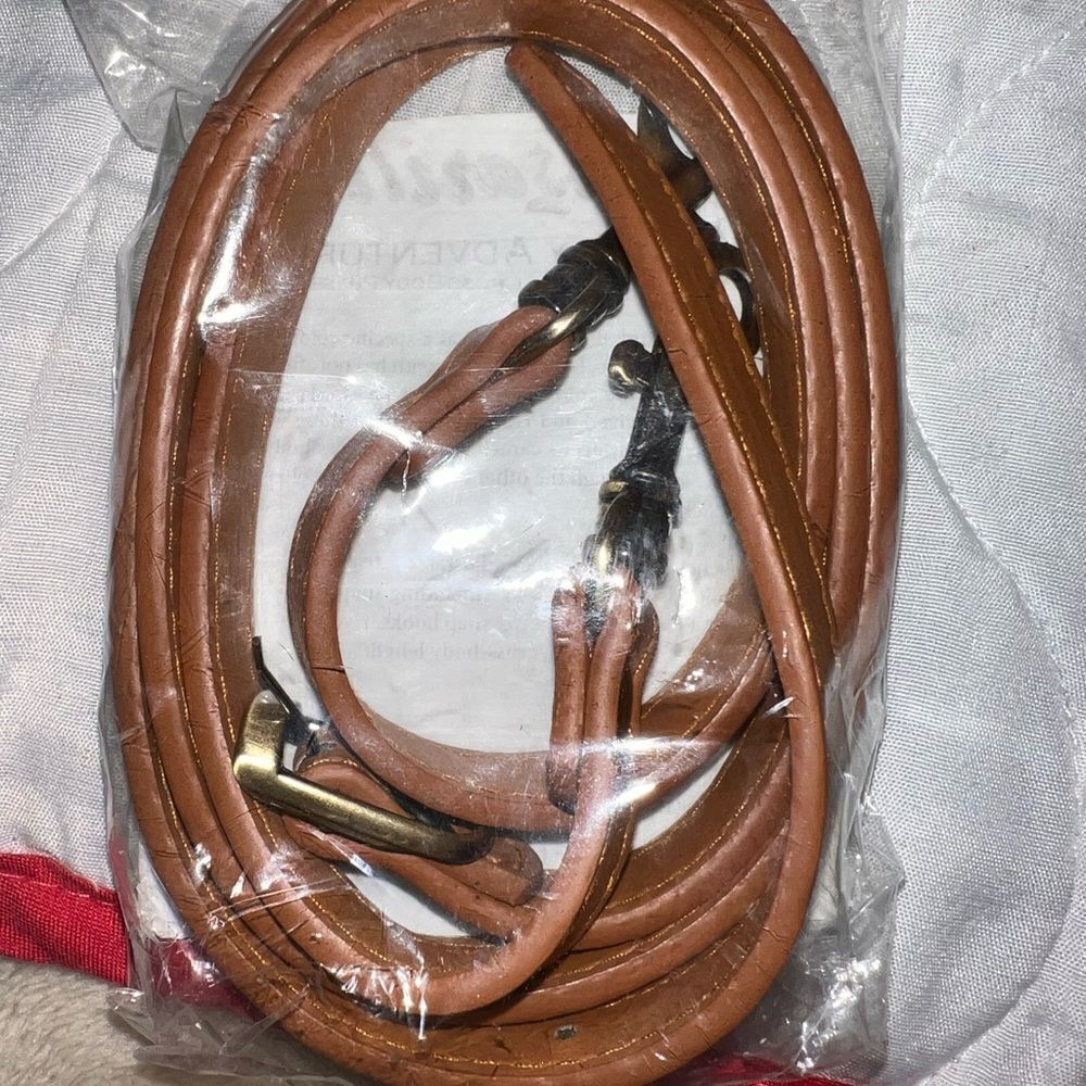 New tan faux leather replacement bag strap